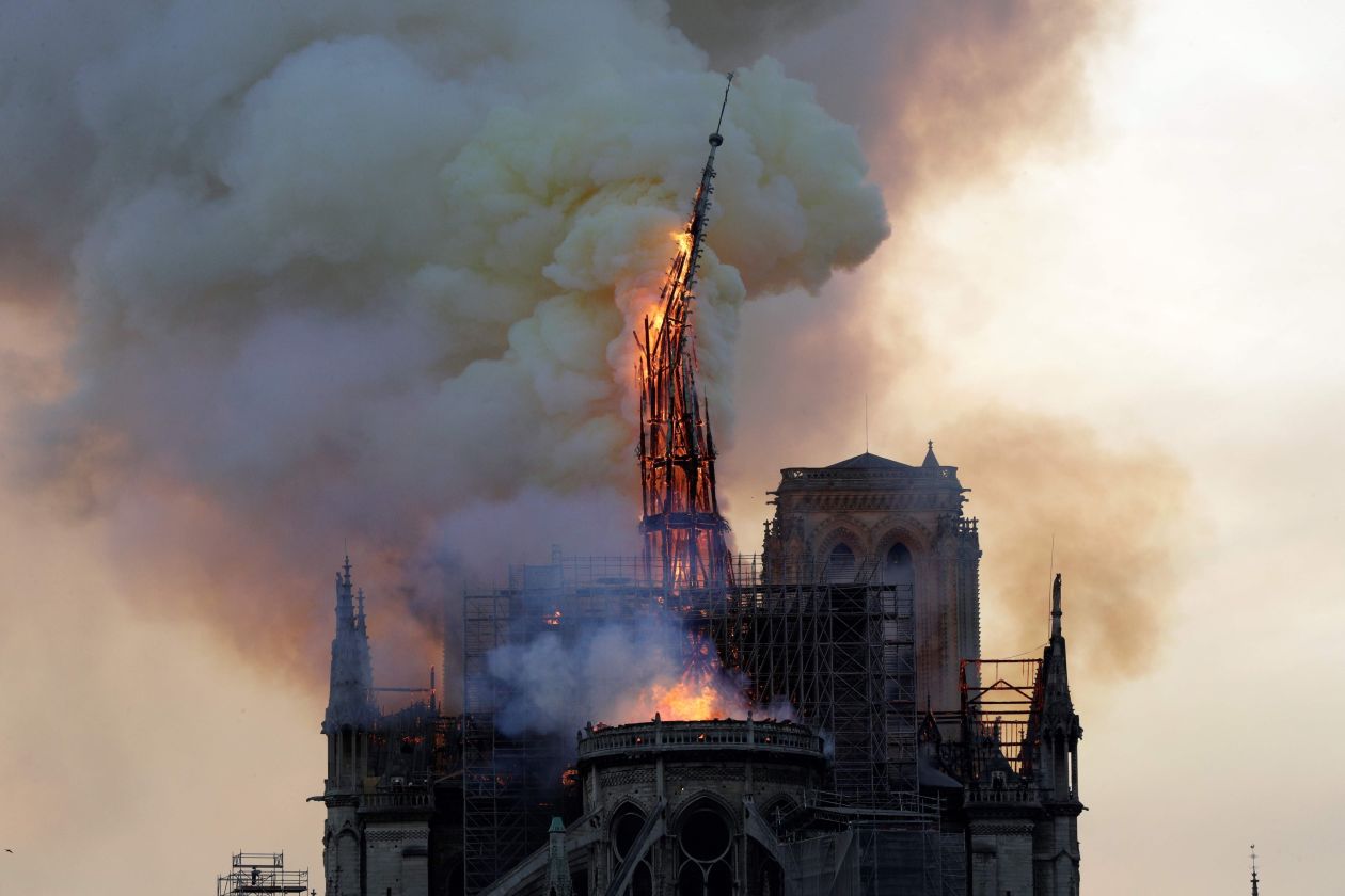 Our Lady is burning